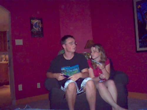 Myself and my best friend's girlfriend.