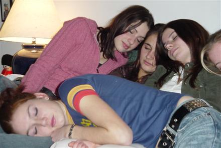 pretending to sleep