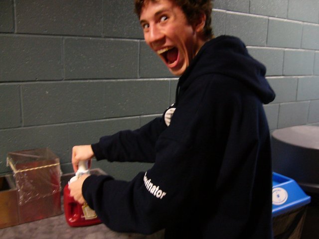 gav found the ketchup dispenser